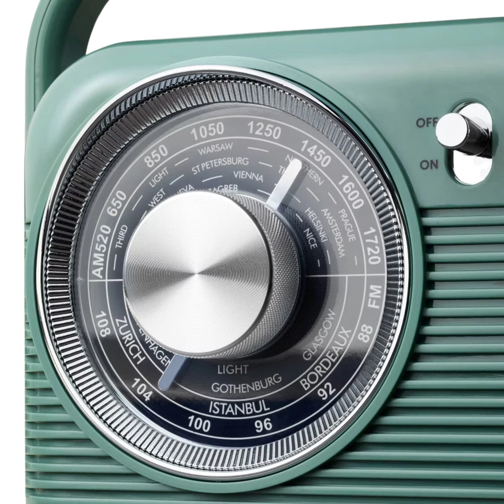 Retro Portable AM/FM Bluetooth Radio Green - Hearth & Hand with Magnolia NEW - Picture 5 of 5